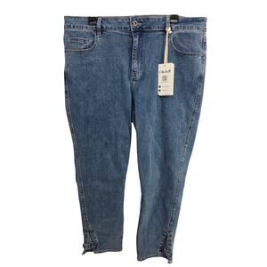 Charlie B NEW Regular Narrow Leg Medium Blue Jeans Style# C5624-431C Size 14